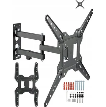 Televizní držák OTOČNÝ POHYBLIVÝ DRŽÁK NA TELEVIZI 24 PALCŮ PEVNÝ ZÁVĚSNÝ HÁK NA ZEĎ RAMENO
