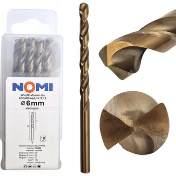 Vrták Vrták do kovu kobaltový 6mm HRC CO NOMI pro ocel, plasty a hliník