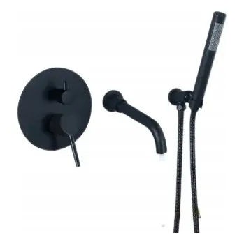 Vodovodní baterie Podomítková vanová baterie CHDE Black Mat černá