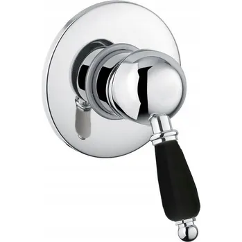 Vodovodní baterie NOTTE podomítková baterie v retro stylu. Černý porcelán.