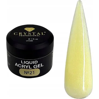 Lak na nehty Gel pro posílení nehtů Liquid Acryl Gel 21 CRYSTAL PROFESSIONAL 15 ml