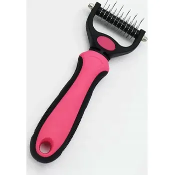 Kartáč pro zvířata Hřeben/trimmer pro psy/kočky s dlouhou, vlnitou srstí, kartáč PINK