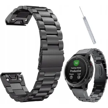 Řemínek na hodinky Náramek GARMIN FENIX 5 5 PLUS 6 6 PRO 7 7 SOLAR pro Garmin 22mm černý