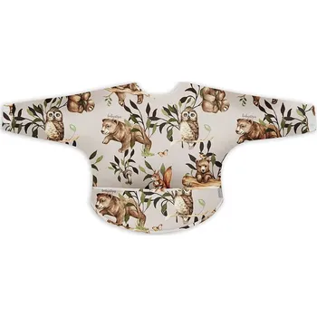 BABYSTEPS Bryndák s rukávy - zástěrka Bear Light