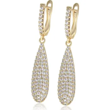 Náušnice B-TOP Dámské pozlacené náušnice Golden Tear