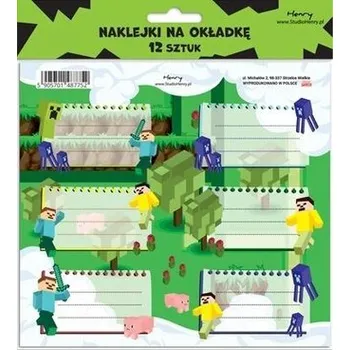 Set školních potřeb Naklejki na zeszyty - Gra (12szt) (pl, 2000, Henry)