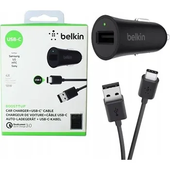 Powerbanka AUTOMOBILOVÁ BELKIN BOOST UP QUICK CHARGE 3.0 S 18W USB-C KABELEM