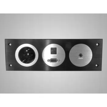 Media port Cova 1*230V 1*RJ45 1*VGA 1*malý jack