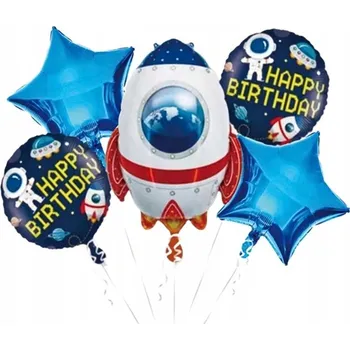 Balónek Fóliové balónky sada Vesmír, Raketa 5 ks