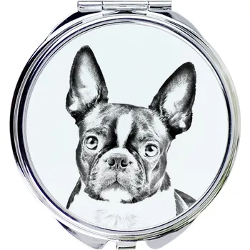 Obraz Bostonský teriér, Bostonský bulteriér - kapesní zrcátko se psem, s možností personalizace