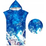 Rychleschnoucí plážová osuška s kapucí Mikrovlákno Pončo pro