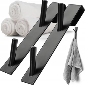 Věšák 2x KADAX HÁČEK NA DVEŘE VĚŠÁK BEZ VRTÁNÍ RUČNÍKY OBLEČENÍ DVOJITÝ