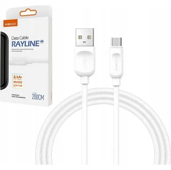Datový kabel Kabel Recci USB – microUSB typ B 1 m bílý