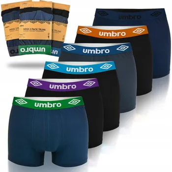 Boxerky UMBRO Pánské Boxerky Sada 6 Kusů MIX Barev Bavlna Velikost M