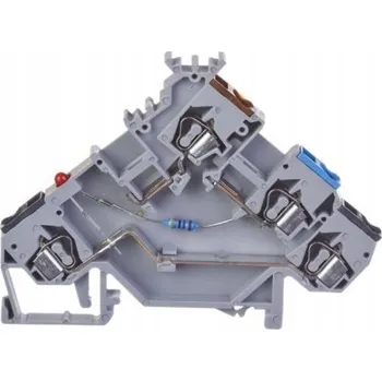 Svorkovnice na DIN lištu s LED pro PNP senzory, 2,5 mm²