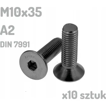 Šroub Nerezový šroub A2 M10x35 mm DIN 7991 INOX x10 kusů
