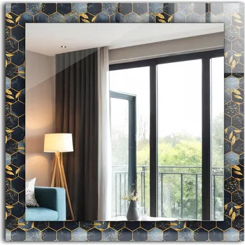 Zrcadlo Moderní designové závěsné zrcadlo s potiskem 60x60