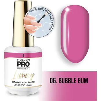 Lak na nehty 06. BUBBLE GUM - Profesionální hybridní lak s konzistencí UV/LED gelu