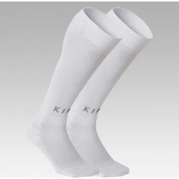 Štulpny KIPSTA Dětské fotbalové štulpny Essential 31/34 BÍLÁ|ŠEDÁ