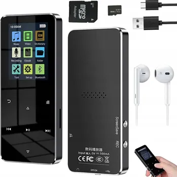 MP4 přehrávač plhjttttt MP4 MP3 16GB Bluetooth Rádio černý 16 GB