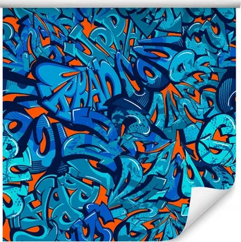 Tapeta Tapeta pro teenagery – moderní graffiti, barevné nápisy