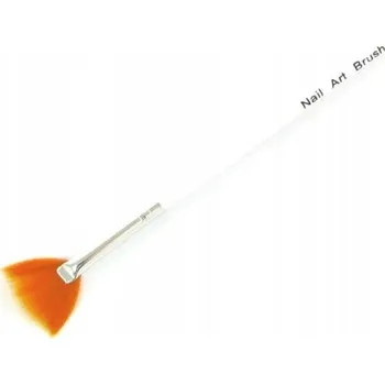 Kosmetický štětec Štětec Vějíř Metla na prach a třpytky masek řas rozjasňovače BÍLÁ