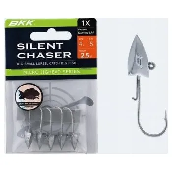 Rybářský háček Jigová hlavička BKK Silent Chaser Prisma Darting Č. 4 - 1.8g