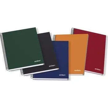 Spirálový sešit "Ideas", mix barev, A4, linkovaný, 150 listů, tvrdé desky, AMBAR 100203530110