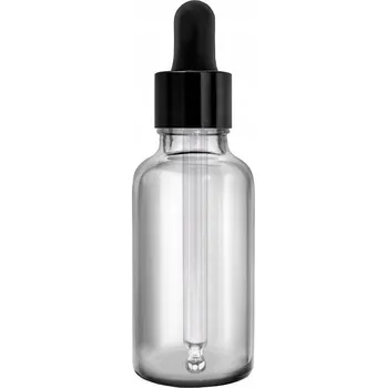 Láhev SKLENĚNÁ LÁHEV 50ML ČIRÁ S ČERNÝM KAPÁTKEM