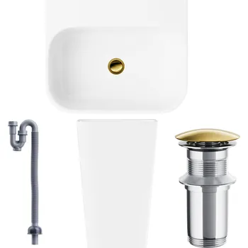 Umyvadlo Stojící umyvadlo čtvercové Corsan 50 cm bílé