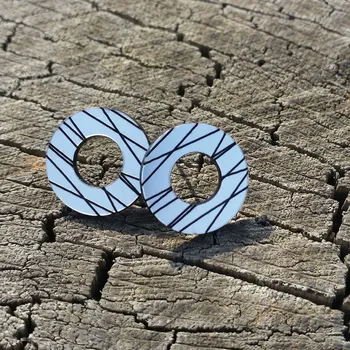 Náušnice CIRCLE CUT 2 SILVER