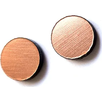 Náušnice Basic circle copper pink metallic náušnice měděno-růžové metalické