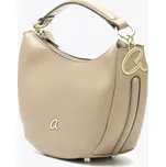 Axel Accessories Stylová oválná crossbody kabelka v barvě taupe