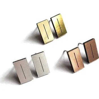 Náušnice RECTANGLE LINE mini naušnice BARVY: stříbrná stříbrné / zlaté / měděné plexi