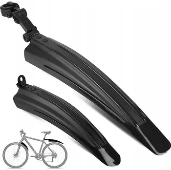 Blatník na kolo BLATNÍKY NA KOLO 26/28 PRO PŘEDNÍ+ZADNÍ SADA LAPAČE NEČISTOT MTB ČERNÉ