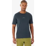 QUECHUA Pánské turistické tričko s krátkým rukávem MH 500 L MODRÁ|ŠEDÁ