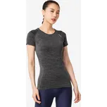 KIPRUN Dámské běžecké tričko Skincare černé L ČERNÁ