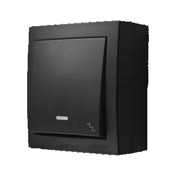 vypínač Schodišťový vypínač Klasik Kontakt-simon černý ACW6L/49