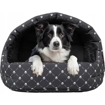 Pelíšek pro psa Boutique ZOO bouda pro psa černá 38 cm x 50 cm