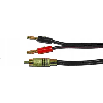 Audio kabel Reproduktorový kabel RCA konektor / 2 banánkové konektory černý 2m