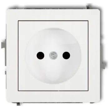 Elektrická zásuvka DECO Jednoduchá zásuvka bez uzemnění 2P bílá matná 25DGP-1zp