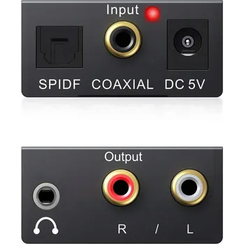 Audio kabel DAC převodník Novaza Tech Coaxial Toslink RCA 2x CINCH