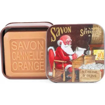 Mýdlo Marseillské mýdlo La Savonnerie de Nyons SKOŘICE POMERANČ BOX Mikuláš 100 g
