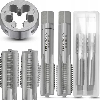 Závitořezný nástroj Závitníky M16 ruční 2ks M16x2 + Závitové očko sada