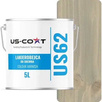 Lak na dřevo Lazurovací lak US-Coat 5 l šedá satén
