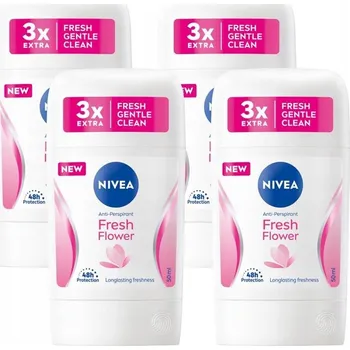 NIVEA Fresh Flower Dámský antiperspirant v tyčince 48h 50ml x4