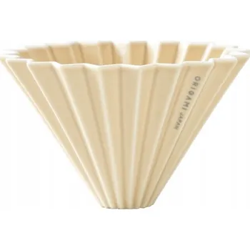 Kávovar ORIGAMI PORCELÁNOVÝ DRIPPER NA KÁVU VELIKOST M - BÉŽOVÝ