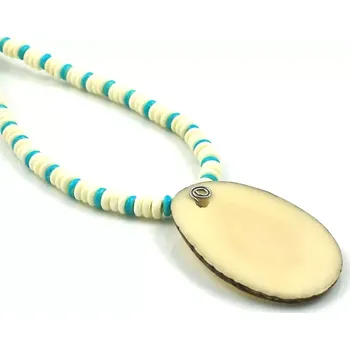 Náhrdelník Náhrdelník Kostěný s tagua plátkem