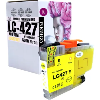 Žlutá inkoustová kazeta Inkdigo pro tiskárny Brother