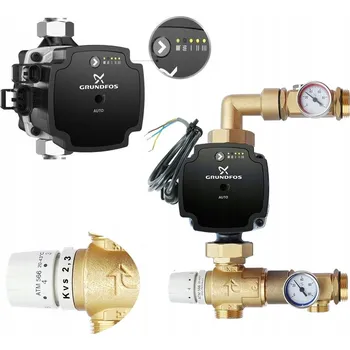 rozdělovač topení Směšovací skupina Astibi s ventilem AFRISO a čerpadlem Grundfos UPM3S